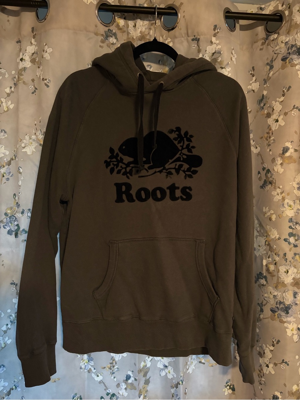 Roots Grey Hoodie with Black Beaver Logo